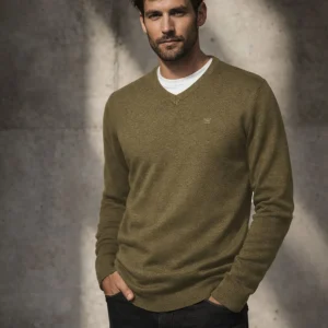 Salerno V-Neck Melange Pullover